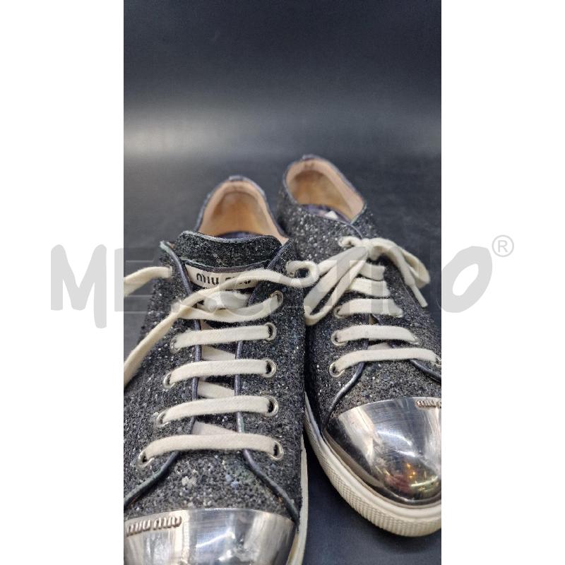 SNEAKERS DONNA GLITTER NERI MIU MIU | Mercatino dell'Usato Arezzo 5