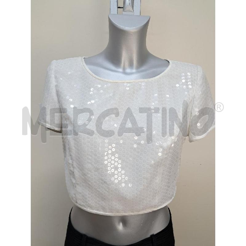 T SHIRT DONNA PALIETTES BIANCHE MAX | Mercatino dell'Usato Arezzo 1