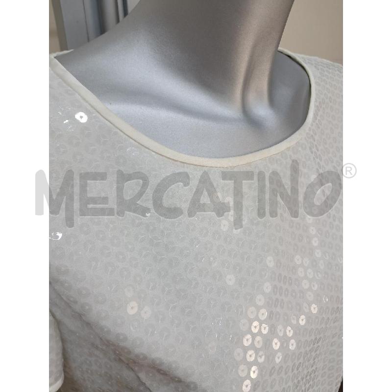 T SHIRT DONNA PALIETTES BIANCHE MAX | Mercatino dell'Usato Arezzo 2