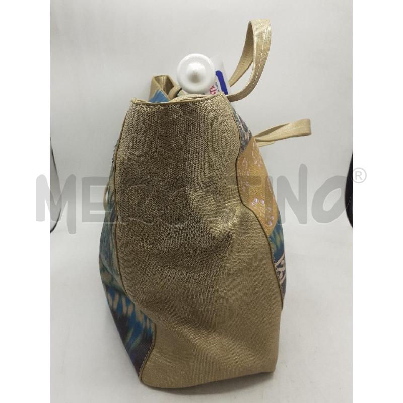 BORSA DONNA DORATE AZZURRA DESIGUAL | Mercatino dell'Usato Atripalda 3