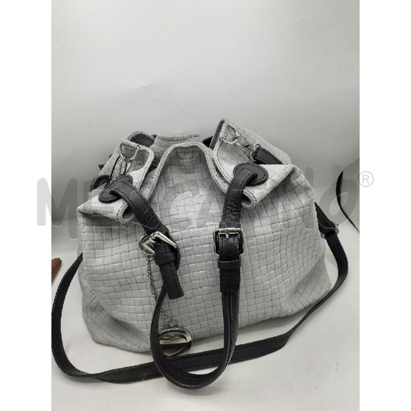 BORSA DONNA GRIGIA QUADRI PELLE CHICCABORSE | Mercatino dell'Usato Atripalda 3