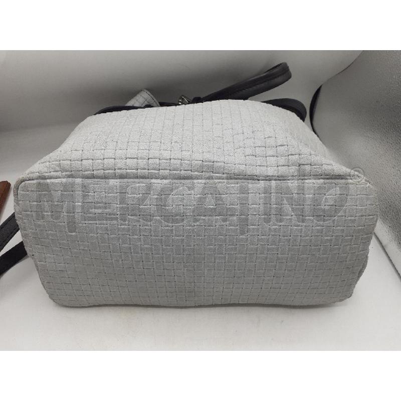 BORSA DONNA GRIGIA QUADRI PELLE CHICCABORSE | Mercatino dell'Usato Atripalda 4