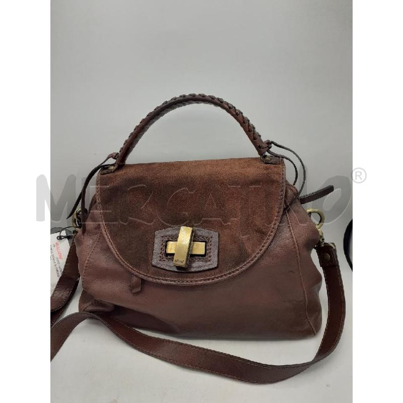 BORSA DONNA MARRONE PELLE ABRÒ | Mercatino dell'Usato Atripalda 1