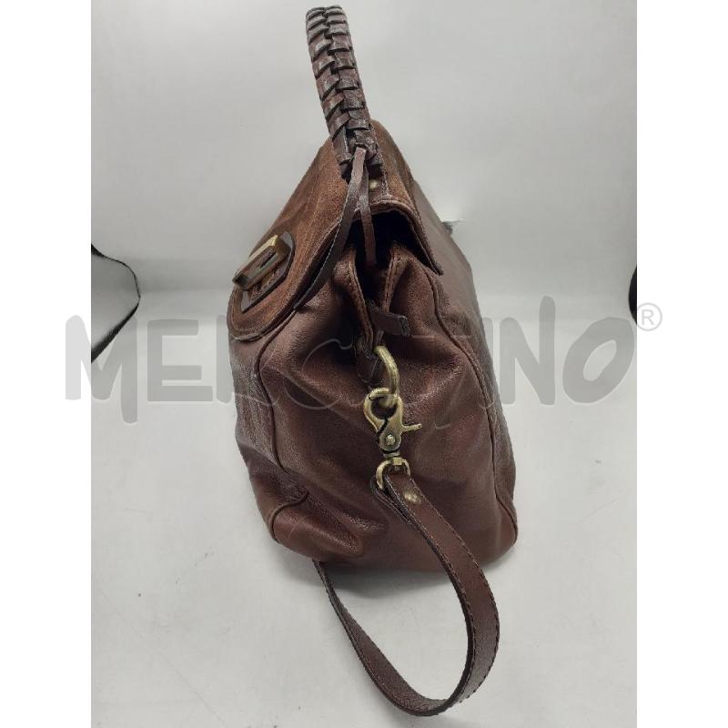BORSA DONNA MARRONE PELLE ABRÒ | Mercatino dell'Usato Atripalda 4