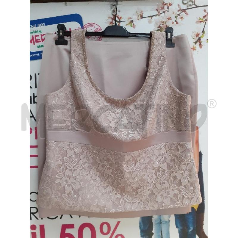 CANOTTA DONNA MERLETTO BEIG RASO+GONNA | Mercatino dell'Usato Atripalda 1