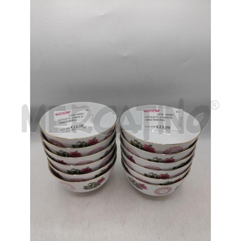CIOTOLE PZ. 6 MADE IN CHINA FIORI ROSA | Mercatino dell'Usato Atripalda 1