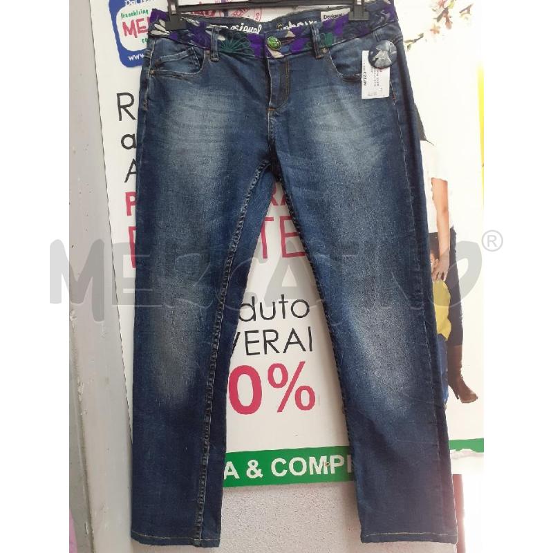 JEANS DONNA DESIGUAL FASCIA FIOR | Mercatino dell'Usato Atripalda 1