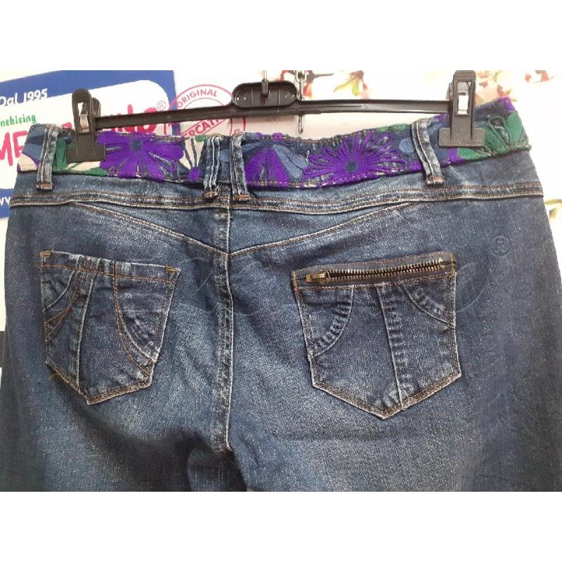 JEANS DONNA DESIGUAL FASCIA FIOR | Mercatino dell'Usato Atripalda 3