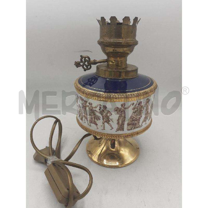 LAMPADA IN PORCELLANA BLU DORATA | Mercatino dell'Usato Atripalda 2