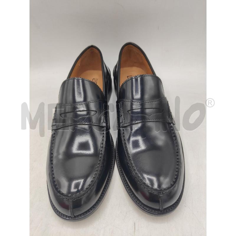 MOCASSINI PELLE UOMO NERO/BLU SANNINO | Mercatino dell'Usato Atripalda 1