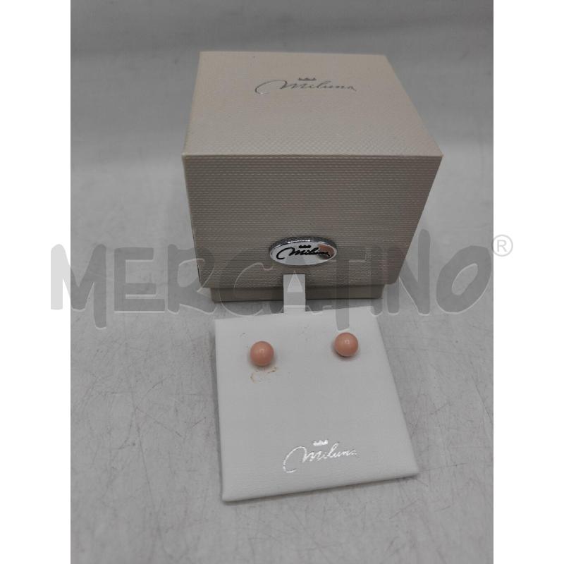 ORECCHINI PERLA ROSA MILUNA | Mercatino dell'Usato Atripalda 1