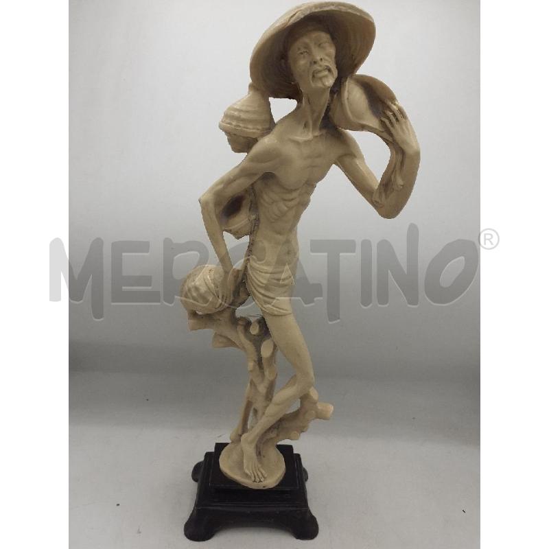 STATUA GIAPPONESE PESCATORE RESINA | Mercatino dell'Usato Atripalda 1