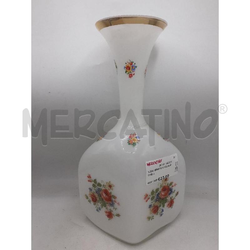 VASO BIANCO OPALIN FIORELL | Mercatino dell'Usato Atripalda 1
