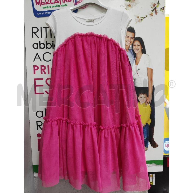 VESTITO BAMBINA BIANC FUCSIA FRACOMINA | Mercatino dell'Usato Atripalda 1