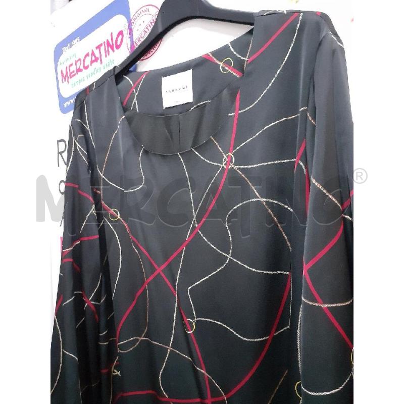 VESTITO DONNA NERO RIGHE ROSSE ANONYME | Mercatino dell'Usato Atripalda 2