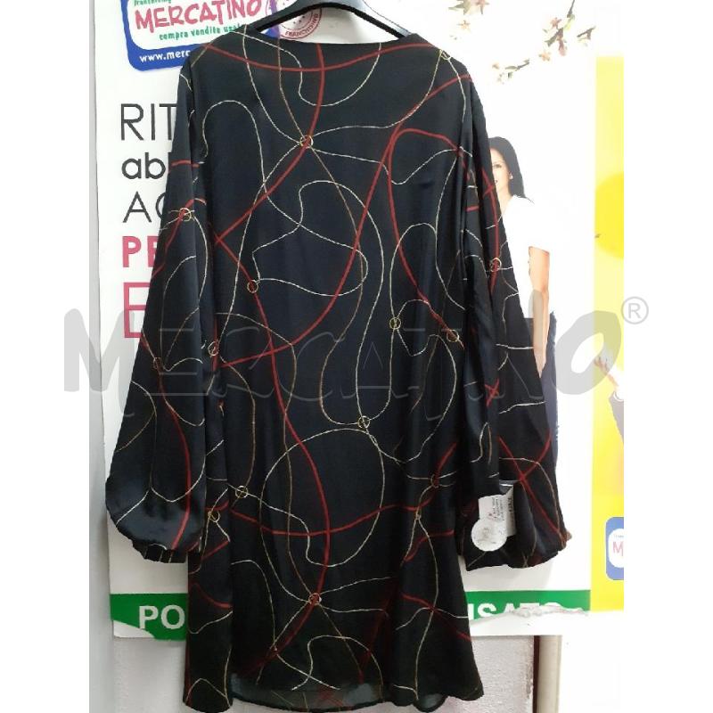 VESTITO DONNA NERO RIGHE ROSSE ANONYME | Mercatino dell'Usato Atripalda 3