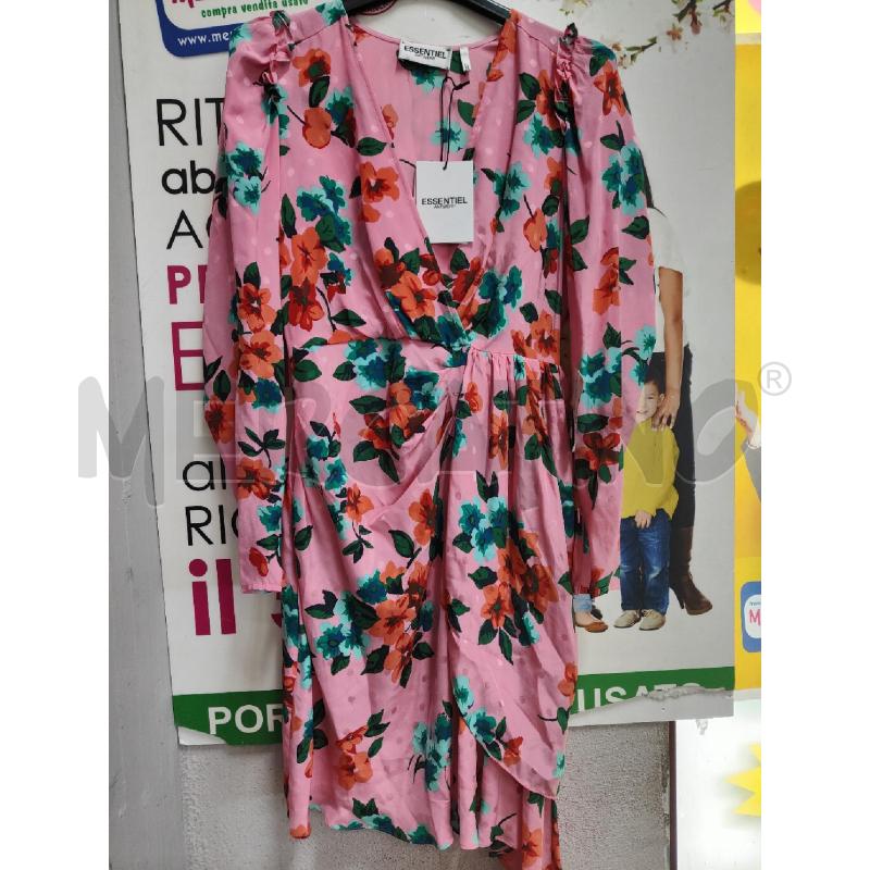 VESTITO DONNA ROSA FIORII ESSENTIAL | Mercatino dell'Usato Atripalda 1
