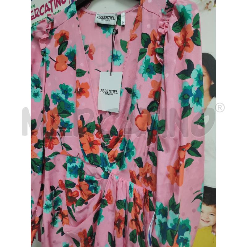 VESTITO DONNA ROSA FIORII ESSENTIAL | Mercatino dell'Usato Atripalda 3