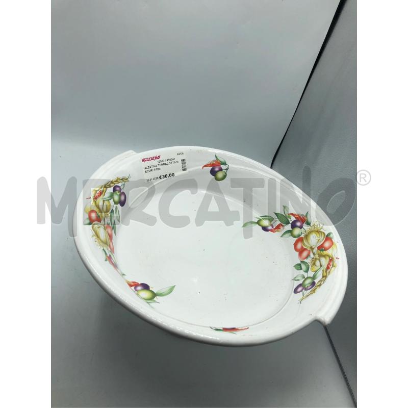 ALZATINA TERRACOTTA DECORI FIORI  | Mercatino dell'Usato Avellino 2