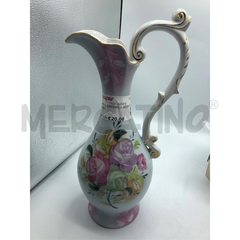 ANFORA CERAMICA DECORI FIORE | Mercatino dell'Usato Avellino 1