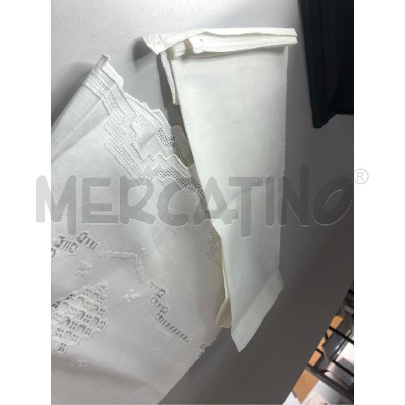 ASCIUGA MANO LINO BIANCO RICAMO 2 PEZ | Mercatino dell'Usato Avellino 3