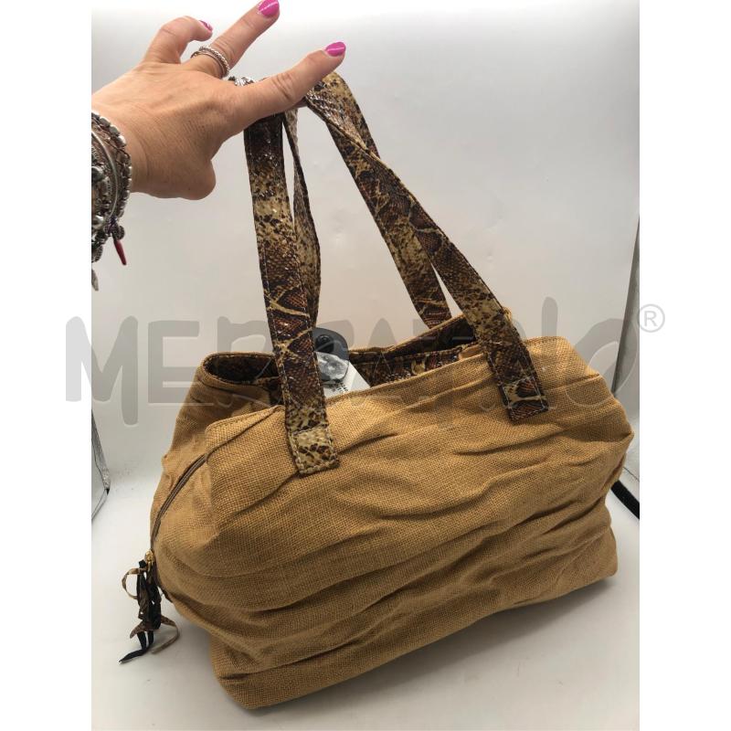 BORSA DONNA ANTONELLA GALASSO BEIGE SERPE  | Mercatino dell'Usato Avellino 1