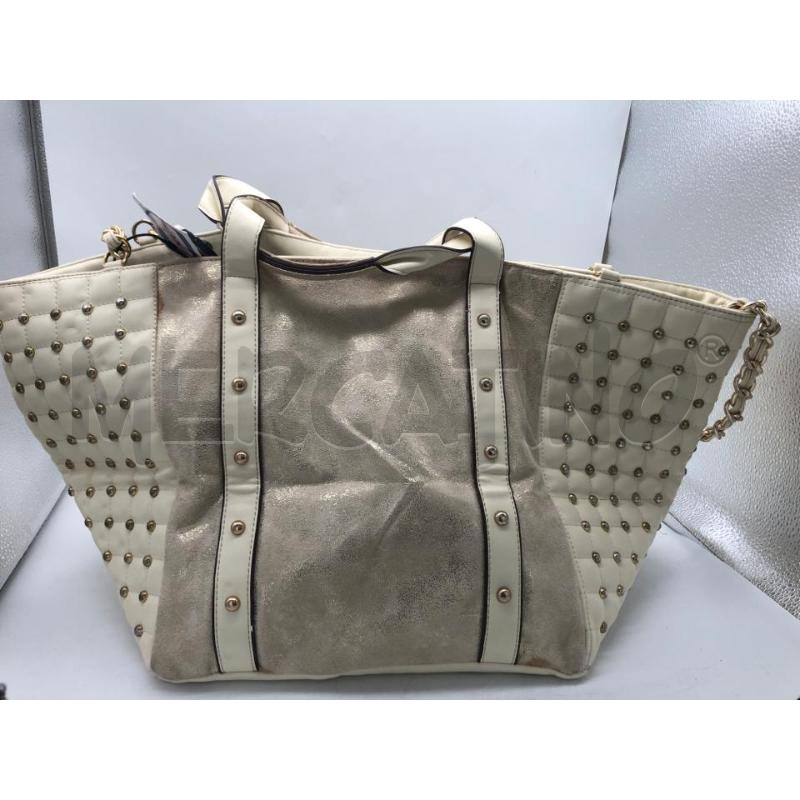 BORSA DONNA BEIGE BORCHIE INT MACULAT  | Mercatino dell'Usato Avellino 3