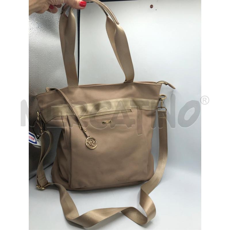 BORSA DONNA BEIGE CAMOMILLA MANICO CORDA | Mercatino dell'Usato Avellino 1