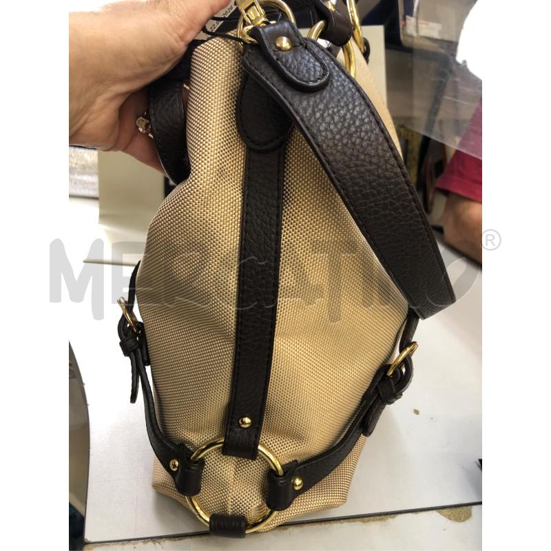 BORSA DONNA BEIGE MANICO MARRONE  | Mercatino dell'Usato Avellino 2