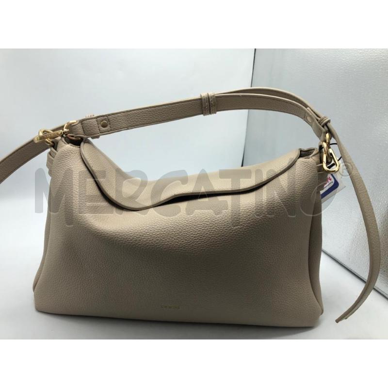 BORSA DONNA BEIGE MIRIADE CHIUSURA CALAMIT | Mercatino dell'Usato Avellino 1