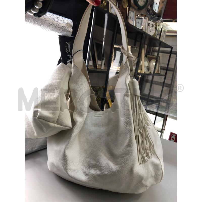 BORSA DONNA BIANCO PIU BORS EC PEL | Mercatino dell'Usato Avellino 1