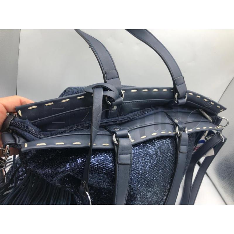 BORSA DONNA BLU FRANCE PAILLETTES  | Mercatino dell'Usato Avellino 2