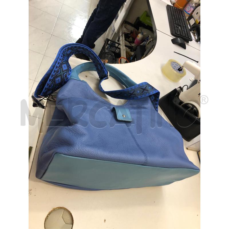 BORSA DONNA CEL BLU VERA PELLE | Mercatino dell'Usato Avellino 4