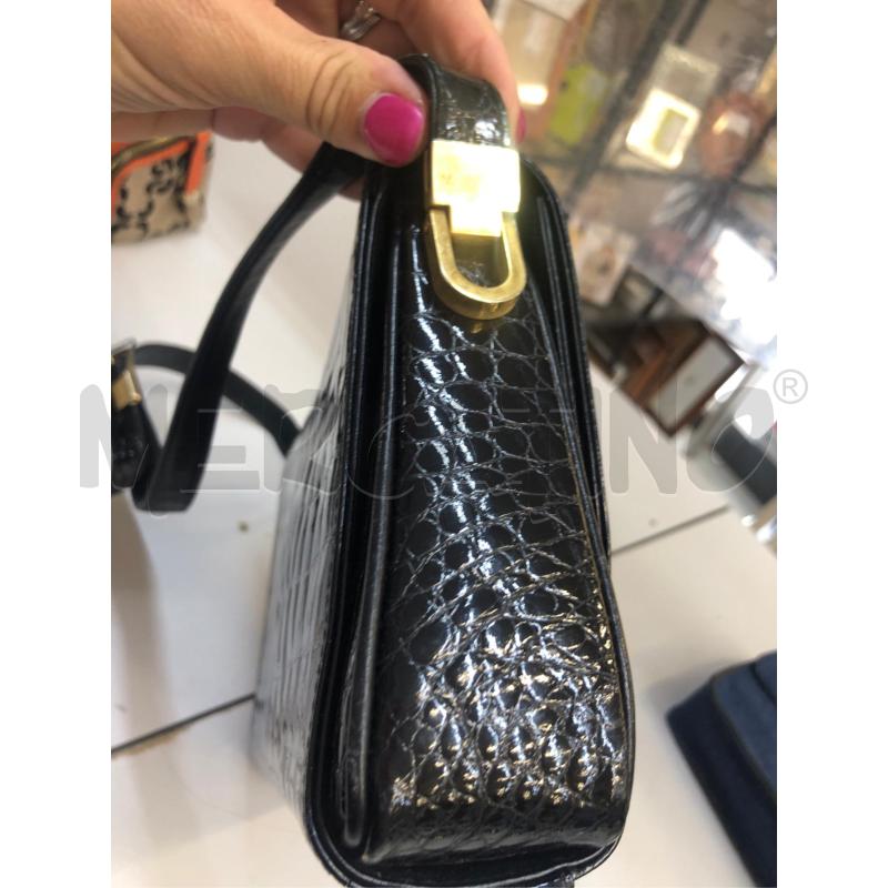 BORSA DONNA COCCO NERA LUCIDA  | Mercatino dell'Usato Avellino 3