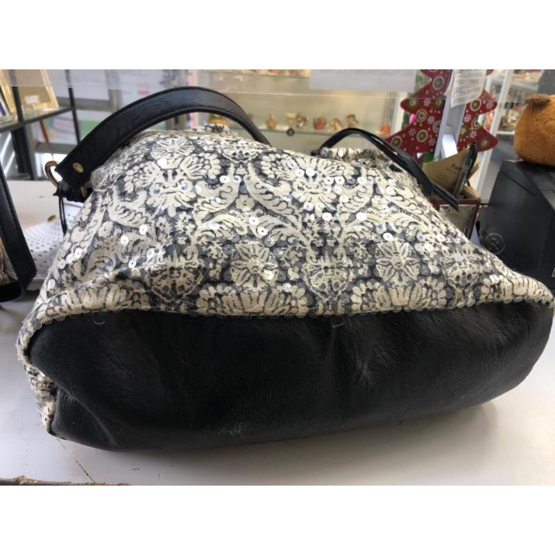 BORSA DONNA DAMASC BLU PANNA  | Mercatino dell'Usato Avellino 4