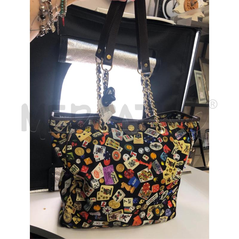 BORSA DONNA DIVO DIVA NERA FAN CARTE DA GIOCO  | Mercatino dell'Usato Avellino 1