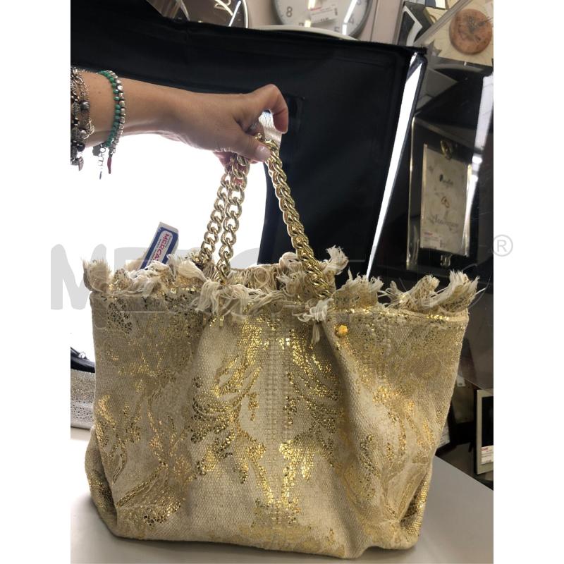 BORSA DONNA DORATA +SACCA MANICO CATENA | Mercatino dell'Usato Avellino 2