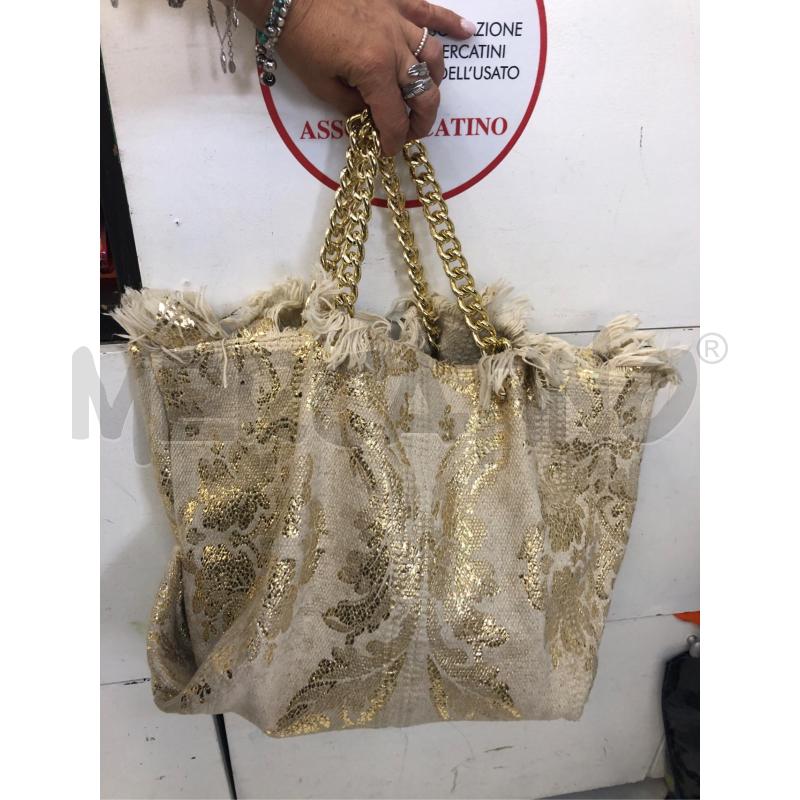 BORSA DONNA DORATA +SACCA MANICO CATENA | Mercatino dell'Usato Avellino 4