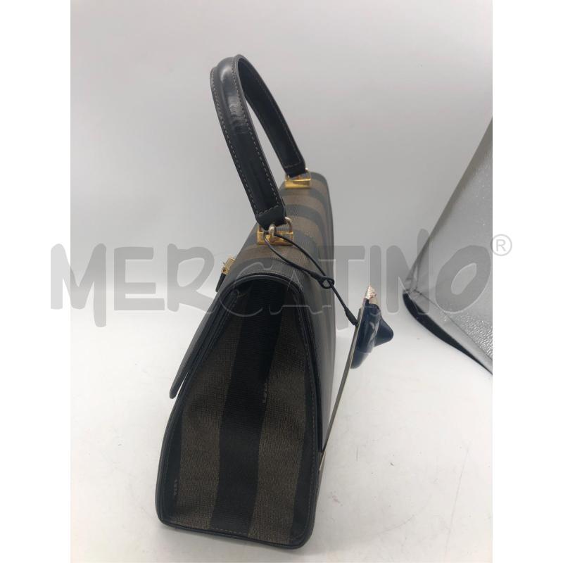 BORSA DONNA FENDI PEQUIN A MANO MARRONE NERA | Mercatino dell'Usato Avellino 2