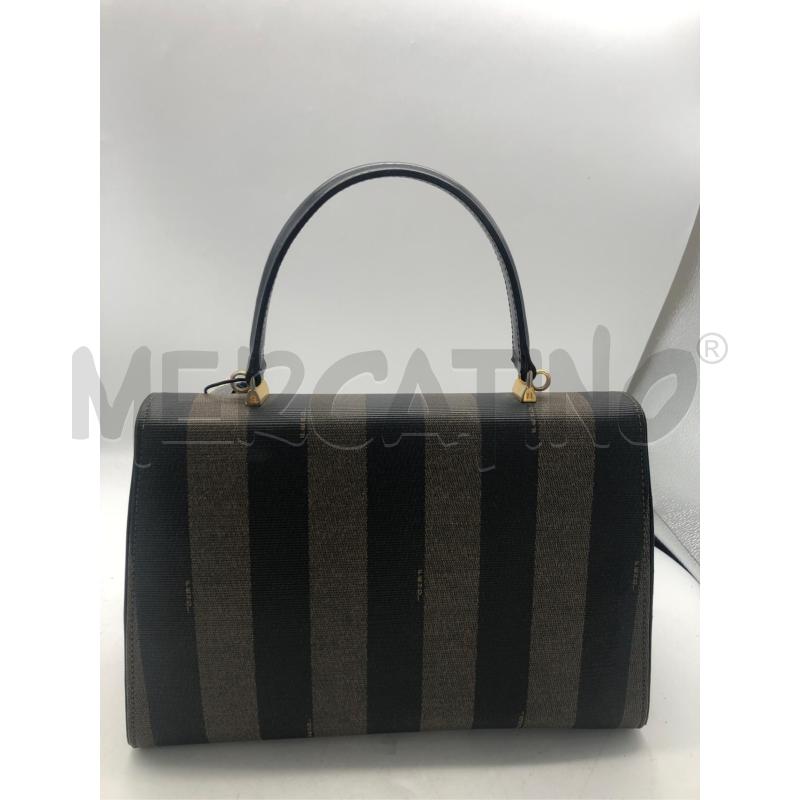 BORSA DONNA FENDI PEQUIN A MANO MARRONE NERA | Mercatino dell'Usato Avellino 3