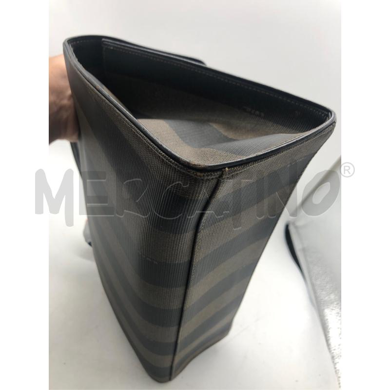 BORSA DONNA FENDI PEQUIN A MANO MARRONE NERA | Mercatino dell'Usato Avellino 4