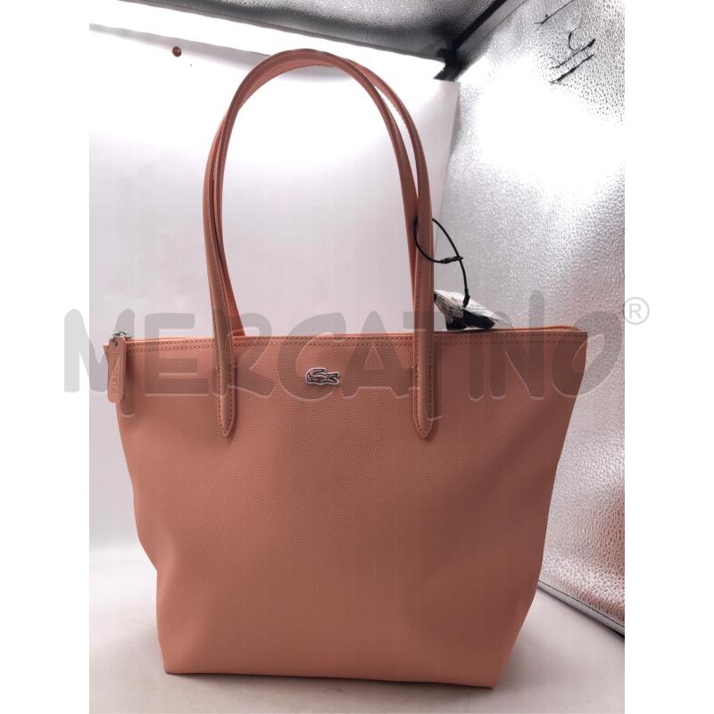 BORSA DONNA LACOSTE ROSA SALMONE | Mercatino dell'Usato Avellino 1