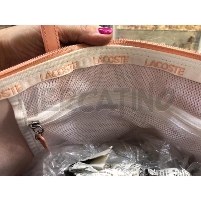 BORSA DONNA LACOSTE ROSA SALMONE | Mercatino dell'Usato Avellino 3