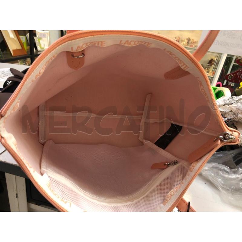 BORSA DONNA LACOSTE ROSA SALMONE | Mercatino dell'Usato Avellino 5