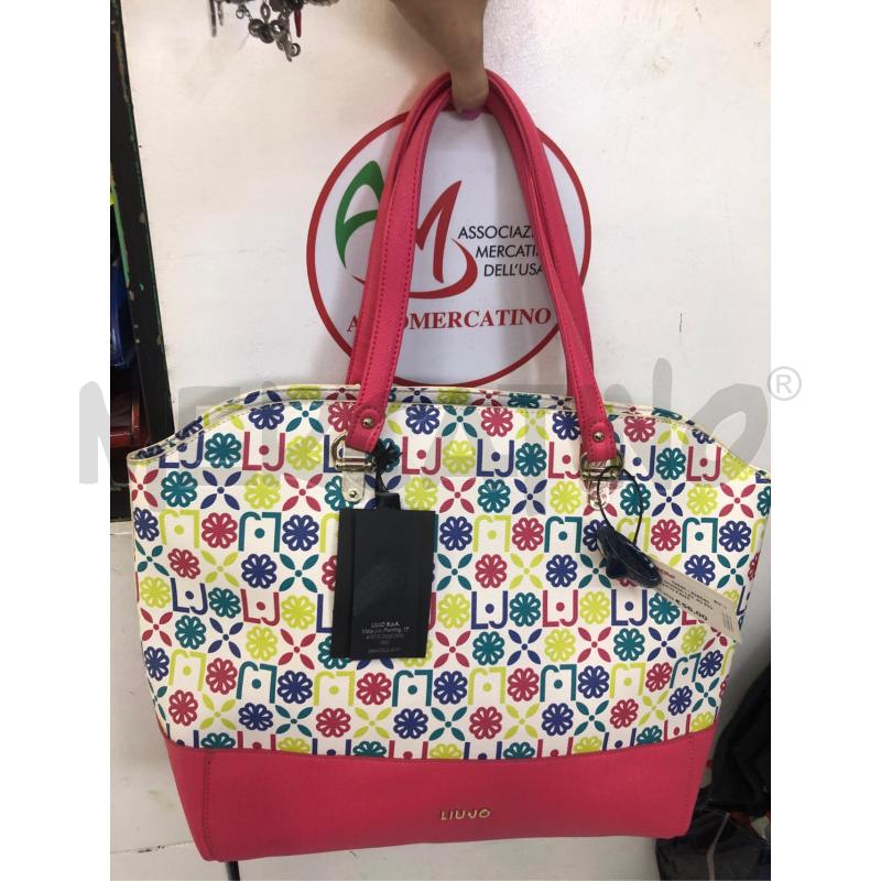BORSA DONNA LIU JO ROSA BIANCO FANT  | Mercatino dell'Usato Avellino 1