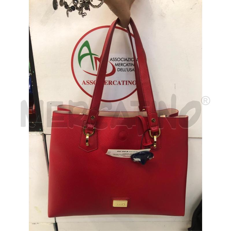 BORSA DONNA LIU JO ROSSA AC DORAT | Mercatino dell'Usato Avellino 1