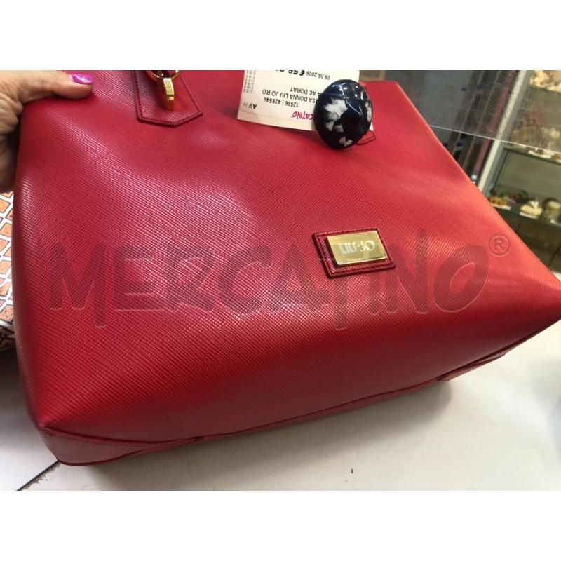 BORSA DONNA LIU JO ROSSA AC DORAT | Mercatino dell'Usato Avellino 2