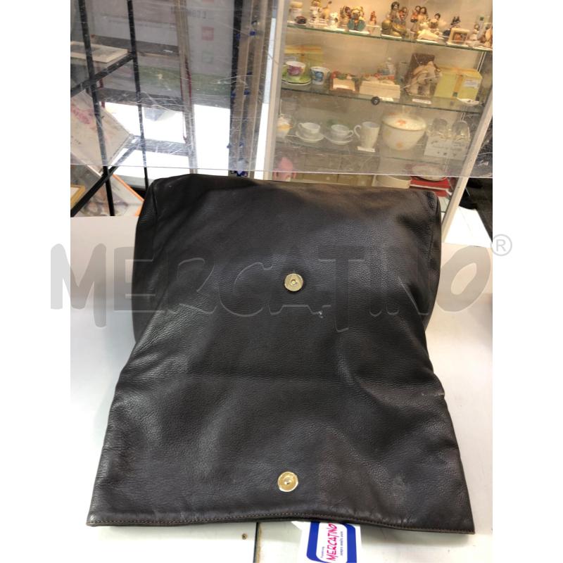 BORSA DONNA MARRONE PELLE BORCHIE  | Mercatino dell'Usato Avellino 3