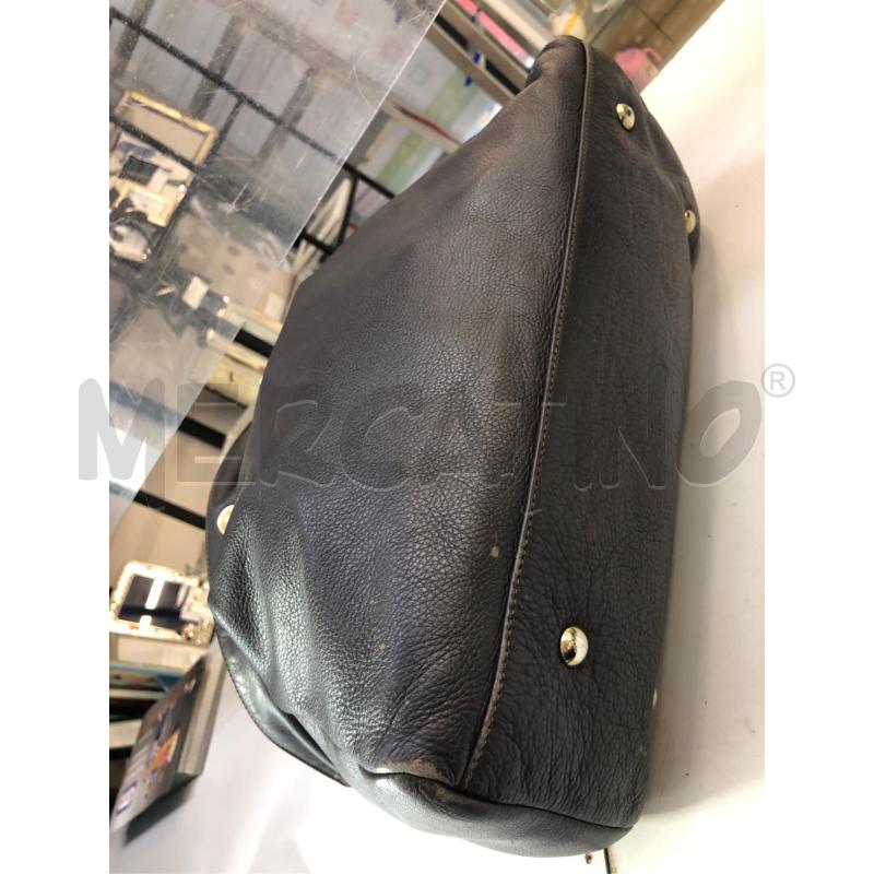BORSA DONNA MARRONE PELLE BORCHIE  | Mercatino dell'Usato Avellino 5