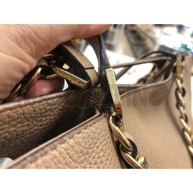 BORSA DONNA MICHAEL KORS PELLE MARTELL BEIGE  | Mercatino dell'Usato Avellino 3